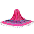 Lady Fashion Design Foulard Satin Paisley Shawl Pashmina